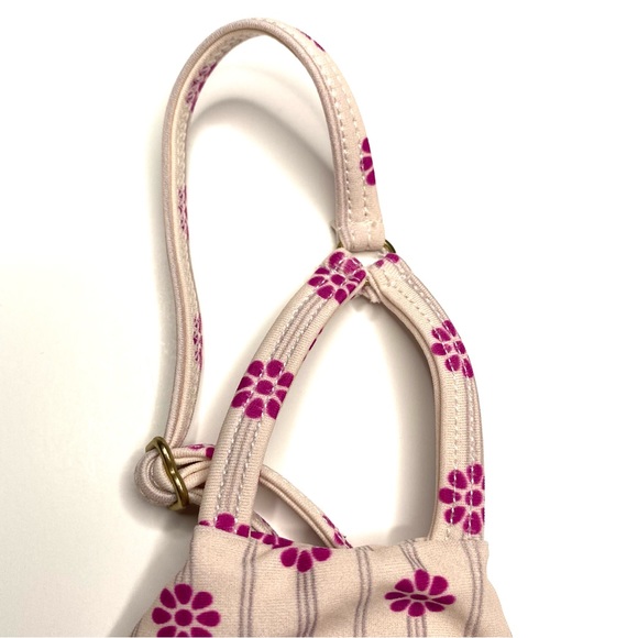 Tori Praver Striped Floral Bikini Top - Picture 3 of 11